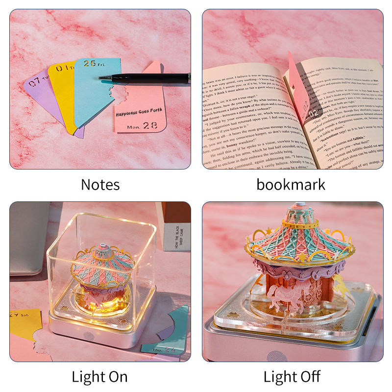 Custom 3D Paper Calendar Merry-Go-Round Leaf Sticky Notes