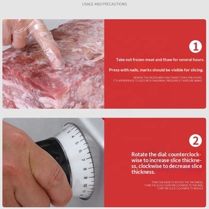 Máquina Rebanadora de Carne Eléctrica, Rebanadora de Alimentos Ajustable en Grosor, Uso Comercial y Doméstico, Corta Vegetales y Queso - Product Image 5