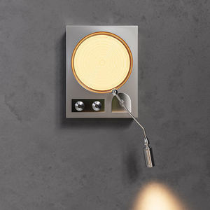 Modern Minimalist <b>Wall</b> Lamp Square Metal Shade E27 Bulb Base For Bedroom Living Room Decorative <b>Lighting</b> - Product Image 1