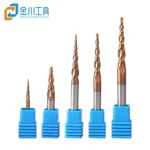 Tapered Ball Nose Carbide End Mill R0.5*D6*20*50L*2F HRC55 Engraving Milling Cutter Grinding Bit 3D Woodworking Tool Router Bits