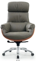 Chaise de bureau de direction moderne en cuir véritable avec dossier, confortable, ergonomique, réglable en hauteur, avec accoudoirs pivotants
