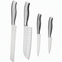 Offre Spéciale : Ensemble de Couteaux Classiques en Acier Inoxydable pour Cuisine Domestique et Professionnelle – Vaisselle Transfrontalière Prête à l'Emploi pour Trancher Pain et Viande