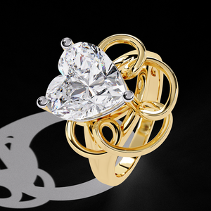 Anillo de Diamante de Corazón de 4.00 Quilates con Certificación IGI, Creado en Laboratorio, Personalizado en Oro de 14K, Joyería de Lujo para Compromiso Nupcial de la India - Product Image 6