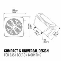 Kit complet de feux de remorque LED 12V avec faisceau de câblage, feux stop, clignotants et arrière étanches et submersibles pour camion utilitaire et camping-car