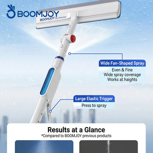 BOOMJOY Nettoyeur de vitres léger à pulvérisation trois-en-un pour les fenêtres intérieures et extérieures avec tampon nettoyant pour vitres intégré - Product Image 3