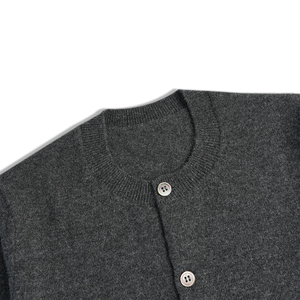 Maglione <span class=keywords><strong>classico</strong></span> <span class=keywords><strong>Cardigan</strong></span> in lana 100% da donna Casual girocollo lavorato a maglia con bottoni in lana - Product Image 2