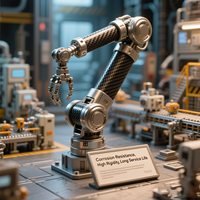Kit de bras robotique en fibre de carbone économique-Design compact, charge utile de 1kg, pour l'éducation/projets de bricolage à petite échelle