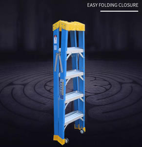 Échelle pliante en FRP 4 6 8 10 <span class=keywords><strong>12</strong></span> pieds Fabricant Échelle d'isolation Échelle pliante en fibre de verre Fournisseur d'échelles à marches pliantes - Product Image 5