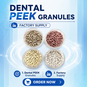 Consommables dentaires : Granulés de PEEK (Polyétherkéton) en résine pure pour supports de moulage élastique dentaire - Product Image 1