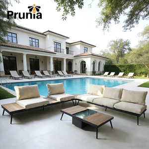Set di Mobili da Esterno di Lusso in Alluminio, Divano Modulare per Hotel, Villa, Giardino e Terrazza - Product Image 1