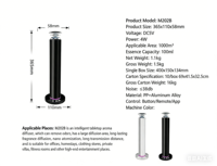 Diffuseur d'encens électrique à deux fluides M202C OEM avec logo personnalisé, luxueux, en métal, avec éclairage LED pour usage domestique et commercial