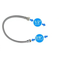 Raccord de tuyau de robinet à tête hexagonale FIP, ligne d'alimentation tressée en acier inoxydable
