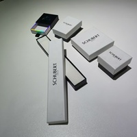 Boîte en papier pour bijoux avec logo personnalisé Vente en gros Emballage pour bijoux en papier similicuir Boîte à bagues pour collier
