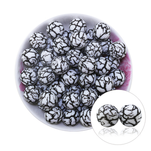 Cuentas de Silicona con Diseño Boho a Rayas, Novedad 2024, 15MM, Redondas, Coloridas, para Hacer Joyería y Manualidades - Product Image 6