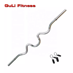 <span class=keywords><strong>Barre</strong></span> de musculation chromée en acier de 47 pouces, <span class=keywords><strong>barre</strong></span> <span class=keywords><strong>EZ</strong></span> standard durable pour exercices de <span class=keywords><strong>biceps</strong></span> à domicile - Product Image 3