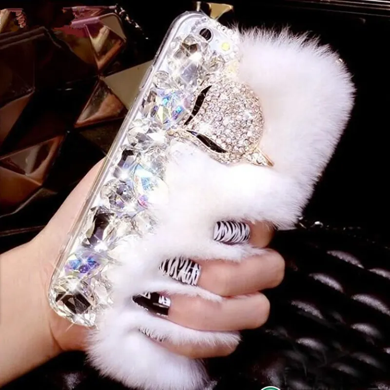 Wholesale Luxury Bing Diamond women's girl Plush suitable TPU mobile phone case for iPhone 13 14 pro max