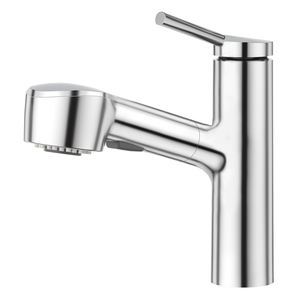 Robinet de lavabo de salle de bain moderne à poignée unique, mitigeur eau chaude et froide, avec douchette extractible, best-seller - Product Image 1