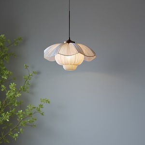 Lámpara Colgante de Tela con Diseño Floral, E27 LED, Redonda, para Restaurante o Dormitorio - Product Image 2