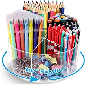 Nieuwe Aankomst Roterende Potlood Houder Acryl Pen Organizer Krijt Clear Houder Organizer Marker Pen Houder Voor Kantoor School