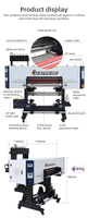 Graphking Grand Format Rouleau à Rouleau Uv Dtf 60cm Imprimante Impression Plastification 2-en-1 Uv Dtf Machine D'impression