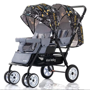 Carrito de Bebé Doble Plegable a Precio Económico, Cochecito de Lujo para Viajes, Carrito para 2 Niños - Product Image 5