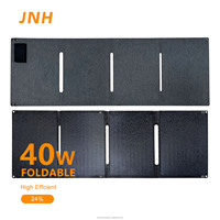 Panneau solaire haute performance à 4 volets, puissance nominale de 40 W, panneau de charge solaire durable pour les voyages, les aventures et les opérations sur le terrain