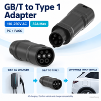 Nouvel adaptateur de charge pour véhicules électriques Xiaochong GB/T vers Type 1, 32A 7KW, convertisseur de prise et de prise secteur pour connecteurs standard chinois vers SAE J1772