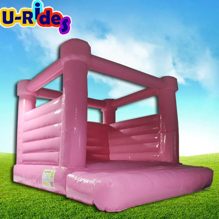 Thương mại dành cho người lớn màu hồng bouncy lâu đài Inflatable nhảy nhà bị trả lại đồng bằng lâu đài cho đám cưới