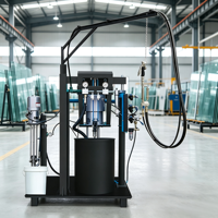 Mesin Ekstruder Sealant Silikon Dua Komponen Hidrolik WEILI 1.5KW Motor Penggerak Pneumatik Elektrik untuk Kaca Isolasi dan Kaca Lini