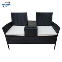 Ensembles de meubles de patio extérieur chaise en rotin ensemble en osier, usage extérieur intérieur porche jardin piscine balcon meubles
