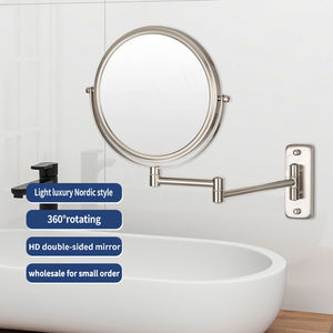 Vente chaude Miroir grossissant mural extensible Miroir de salle de bain rond d'hôtel rond pliant - Product Image 2