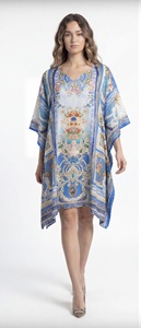 Robe longue caftan en viscose style africain pour femme, coupe ample, tunique, poncho, kimono, aspect satiné soyeux, bohème, pour la plage, les vacances et la détente - Product Image 2