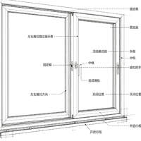 Ventana Corredera de PU, Fabricación Multideslizante, Impermeable, Resistente al Viento y al Fuego, Diseño Moderno para Oficina y Hogar, Antimosquitos