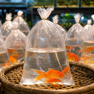 Sacs <span class=keywords><strong>de</strong></span> <span class=keywords><strong>transport</strong></span> extra épais 3 mil pour poissons rouges, résistants aux perforations, sacs en polyéthylène LDPE transparents pour l'expédition <span class=keywords><strong>de</strong></span> grands poissons rouges et <span class=keywords><strong>de</strong></span> carpes koï - Product Image 4
