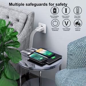 Chargeur USB TKT 32W pour iPhone 17 Nouveau produit avec protection OTP et OVP Adaptateur secteur 4 ports Accessoires de téléphone populaires - Product Image 4