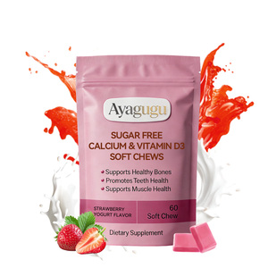 Suplemento Diario OEM de Marca Privada, Refuerzo Inmunológico, Suplemento Dietético para Huesos Fuertes, Venta al por Mayor de Calcium D3 en Tabletas Masticables Blandas - Product Image 1