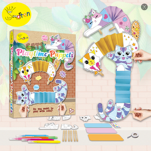 Color <span class=keywords><strong>de</strong></span> Gato en Marionetas - Manualidades para que los Niños Decoren y se las Pongan - Product Image 1