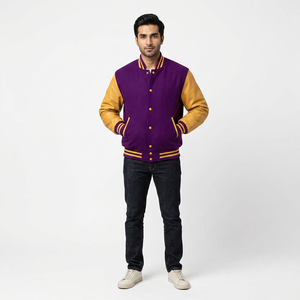 Active Students Look Great Traditional Design Varsity <b>Jacket</b> Warm Wool <b>Leather</b> for <b>Winter</b> CollegeBaseballjacket for men - Product Image 1