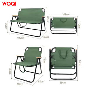 Silla Plegable para Playa Woqi, Color Verde Océano, Tela Oxford, Portátil, para Camping y Ocio, 72X62X109 - Product Image 4