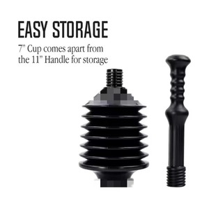 Déboucheur de toilettes et canalisations domestiques à aspiration et à ventouse en cuir pour évacuation d'eau - Product Image 2