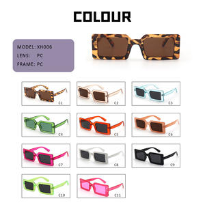 نظارات شمسية أنيقة مصممة للرجال والنساء بإطارات مربعة وشفافة وصغيرة مستطيلة الشكل بتصميم من بائعي الموضة نظارات شمسية - Product Image 6