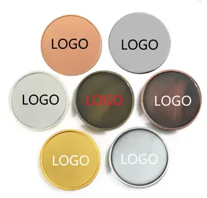 Pabrik membuat Anda sendiri Souvenir koin murah desain kustom Logo terukir logam kosong berlapis koin