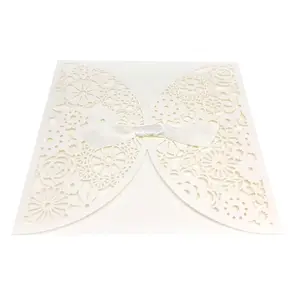 Cartões e envelopes personalizados para casamento, com estampa 3D, para exibição em festivais, convite e cartões cortados a laser