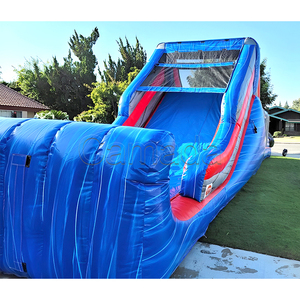 Parcours d'obstacles gonflable coloré avec toboggan aquatique pour adultes et enfants, idéal pour la location lors de fêtes - Product Image 6