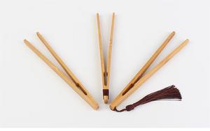 Pinze per Toast in bambù naturale riutilizzabili Clip da tè antiscivolo da cucina pinzetta in legno pinza lunga cibo - Product Image 6