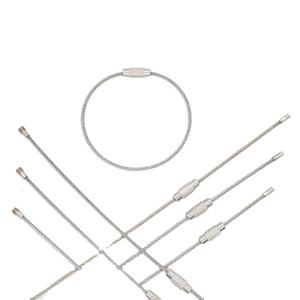 EWANG 120mm Outdoor Hiking Stainless Steel Keychain Cable <b>Key</b> Ring - Product Image 1