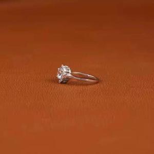 Custom 925 Sterling Silver Moissanite <b>Diamond</b> <b>Ring</b> Lab Grown <b>Diamond</b> Anniversary Jewelry - Product Image 4