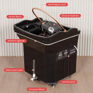 صالون تجميل سبا كرسي الشامبو معدات حوض متنقلة مريحة 60 لتر تخزين المياه اليابانية رئيس الشامبو سبا أحواض السلطانية - Product Image 4