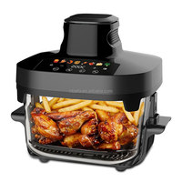 Aifa Wholesale Friteuse à air et machine à pizza 2 en 1, double panier carré, à double porte, moderne, électrique, à commande tactile numérique, compacte