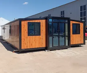 Ready-Made 40Ft 20Ft Light Steel Folding Prefabricated Shipping Container Expandable 5 Bedroom House/Villa Sale Office Exterior